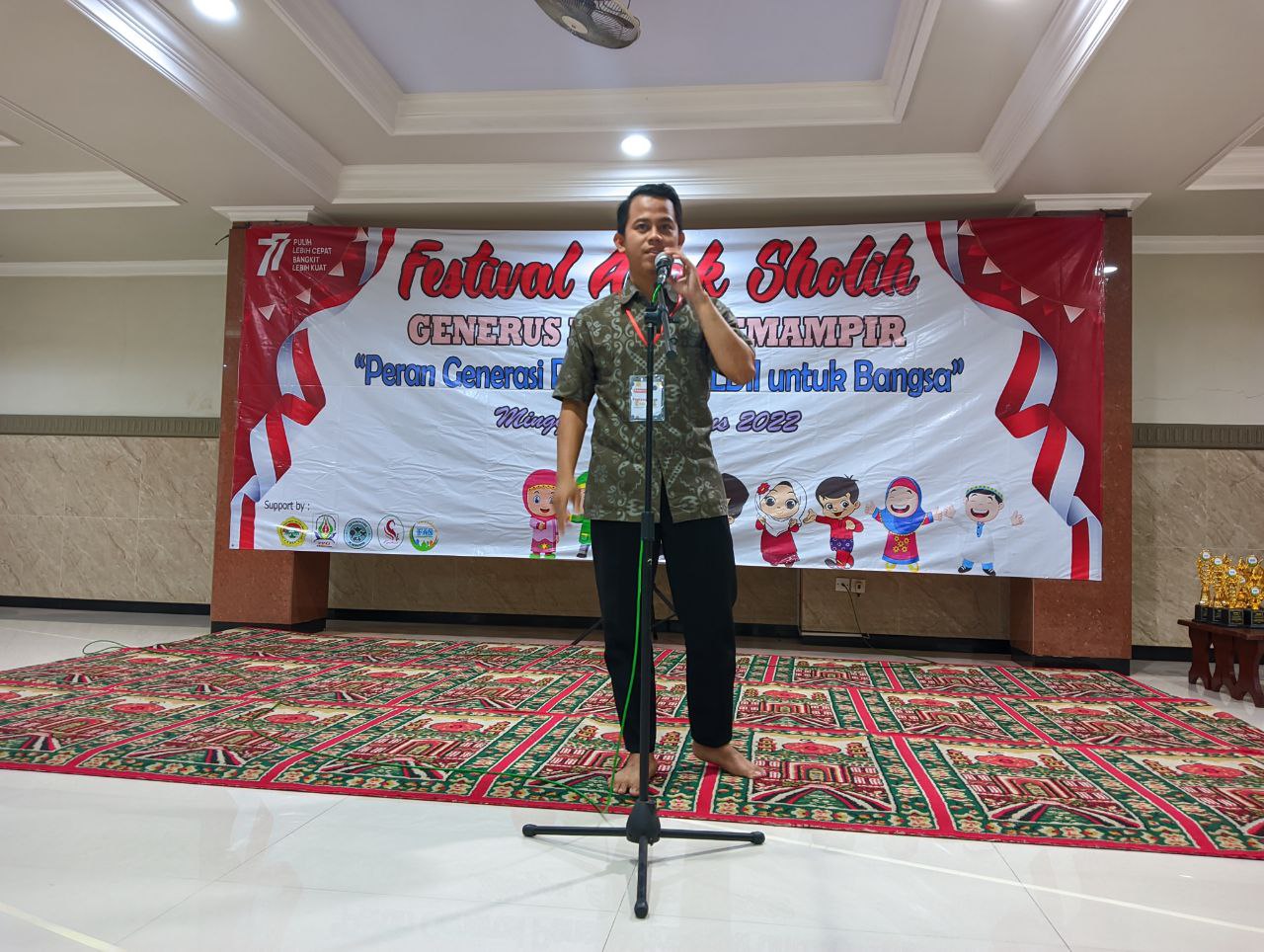 Ketua Pelaksana Festival Anak Sholih Remaja LDII PC Semampir pada Jumat (2/9).